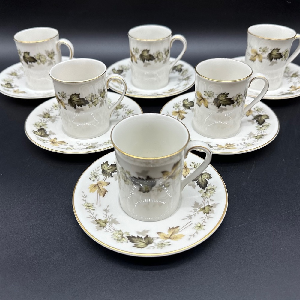 Royal Doulton Larchmont Demitasse Coffee Sets(6) England Translucent China